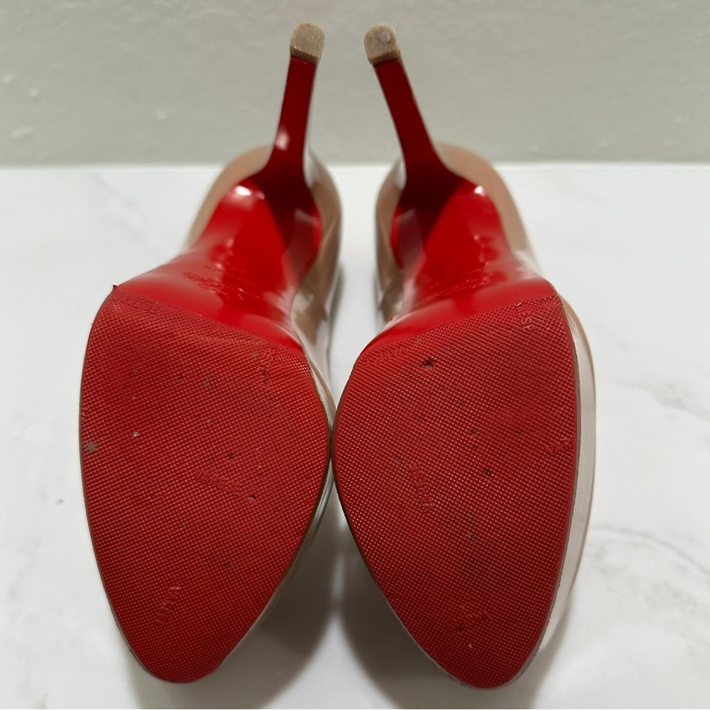 Updates Photos-Nude Patent used but in good condition Christian Louboutin Pumps. - Picture 5 of 11
